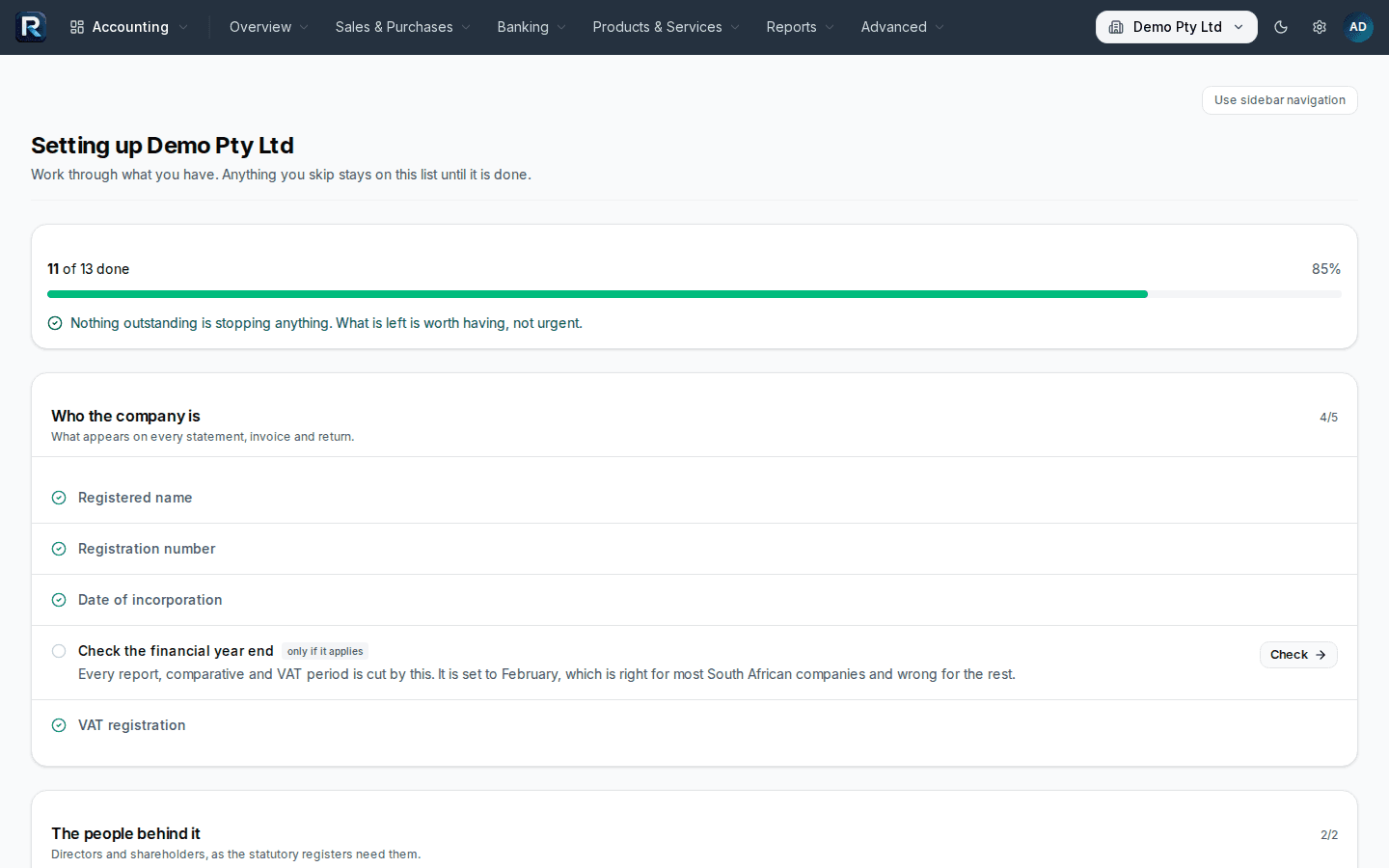 The onboarding checklist for a new company